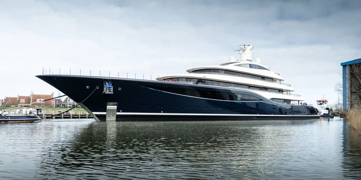 Technical launch of the 101.2-metre Destiny by Feadship
