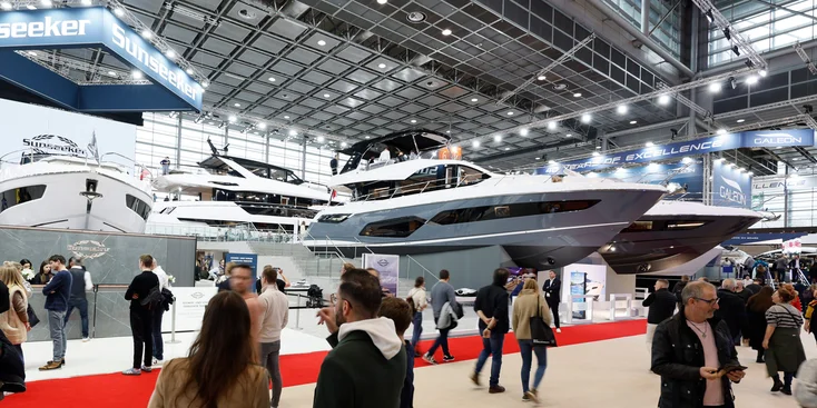 Стенд британской верфи Sunseeker на выставке boot Düsseldorf