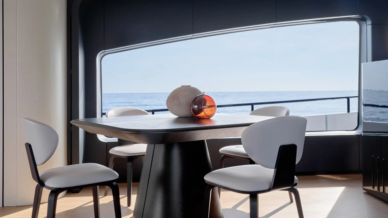 Dining area in the main deck saloon