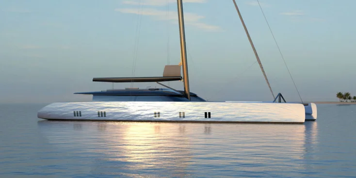 Концепт 50.4-метрового парусного катамарана Project Elemental