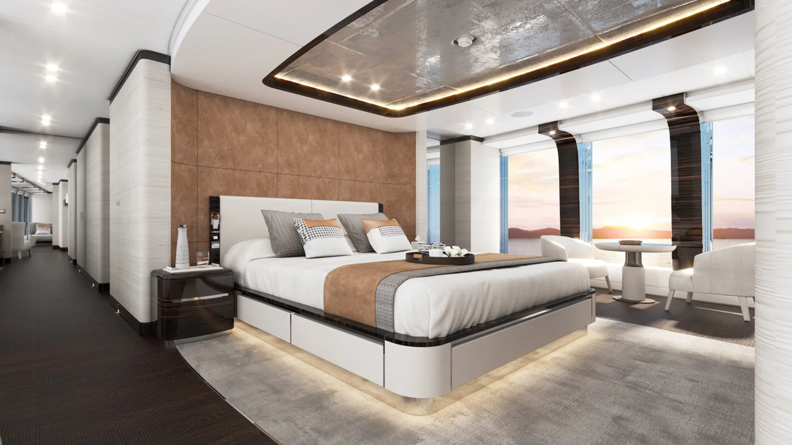 Project Orion master suite on the main deck forward