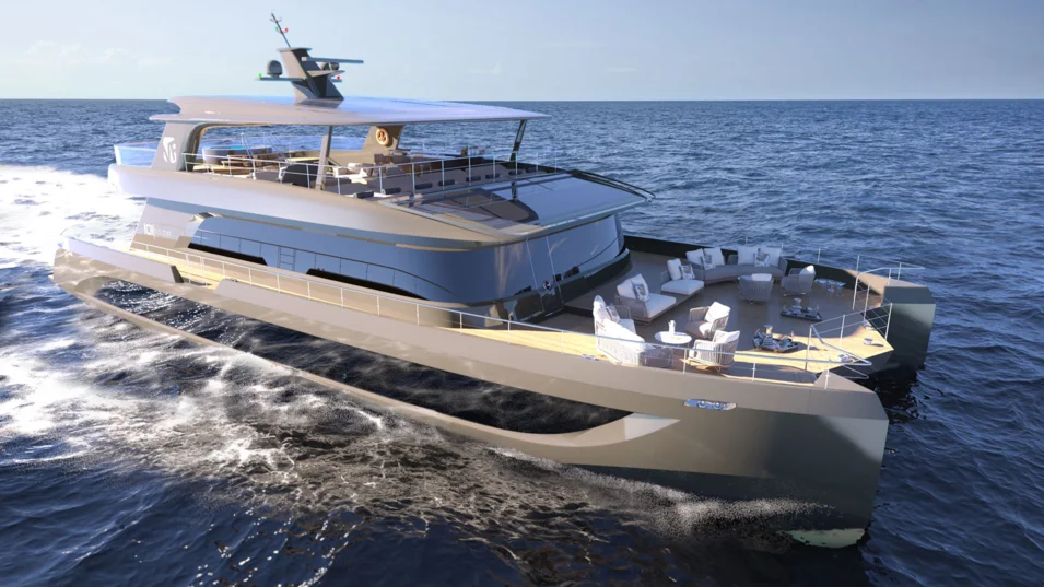 The VisionF 101's foredeck can accommodate a cinema
