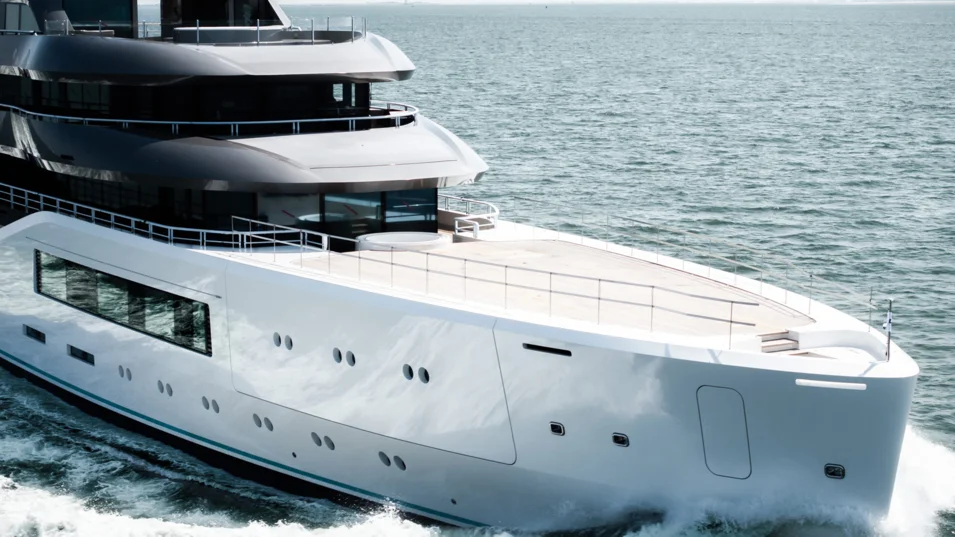 The Amels 80 will carry an electric tender and a fast-charging station for it