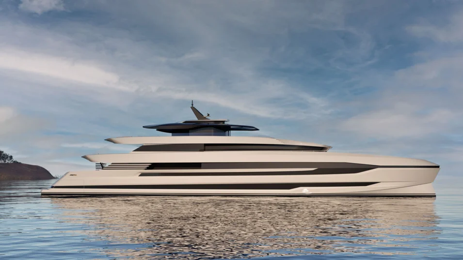 The materials that will be used for building Saturno 56 as well as other yachts in the range are steel, aluminium and composite