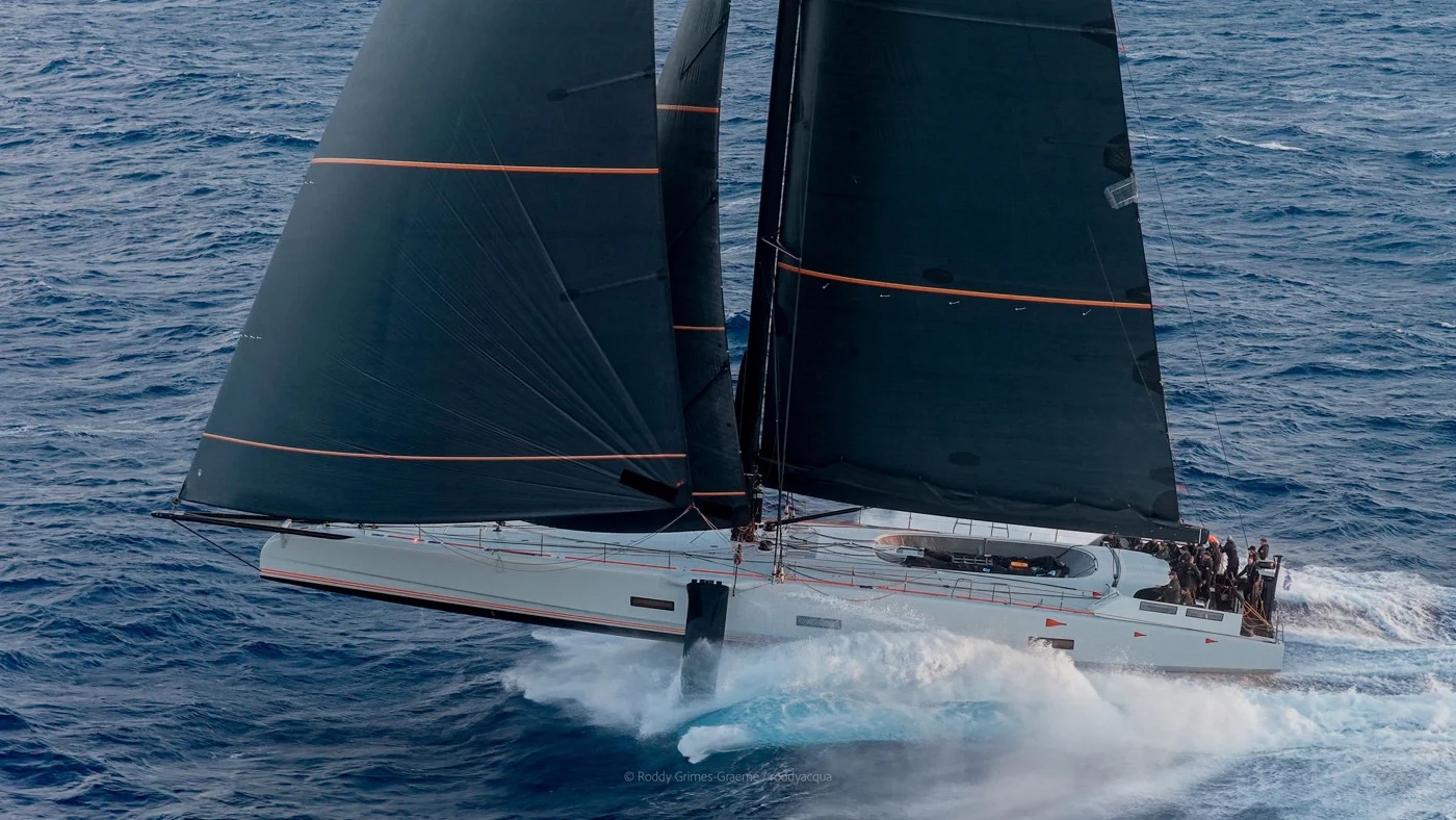 The Baltic 111 Raven can easily reach over 30 knots in the planing mode