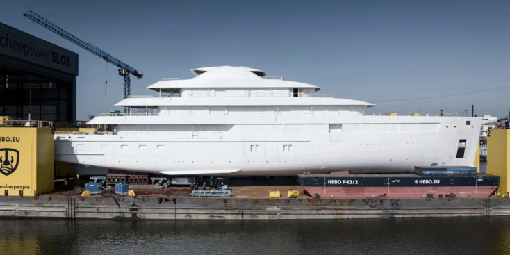 The exterior of Project 716 is quite typical of the Dutch shipyard's style
