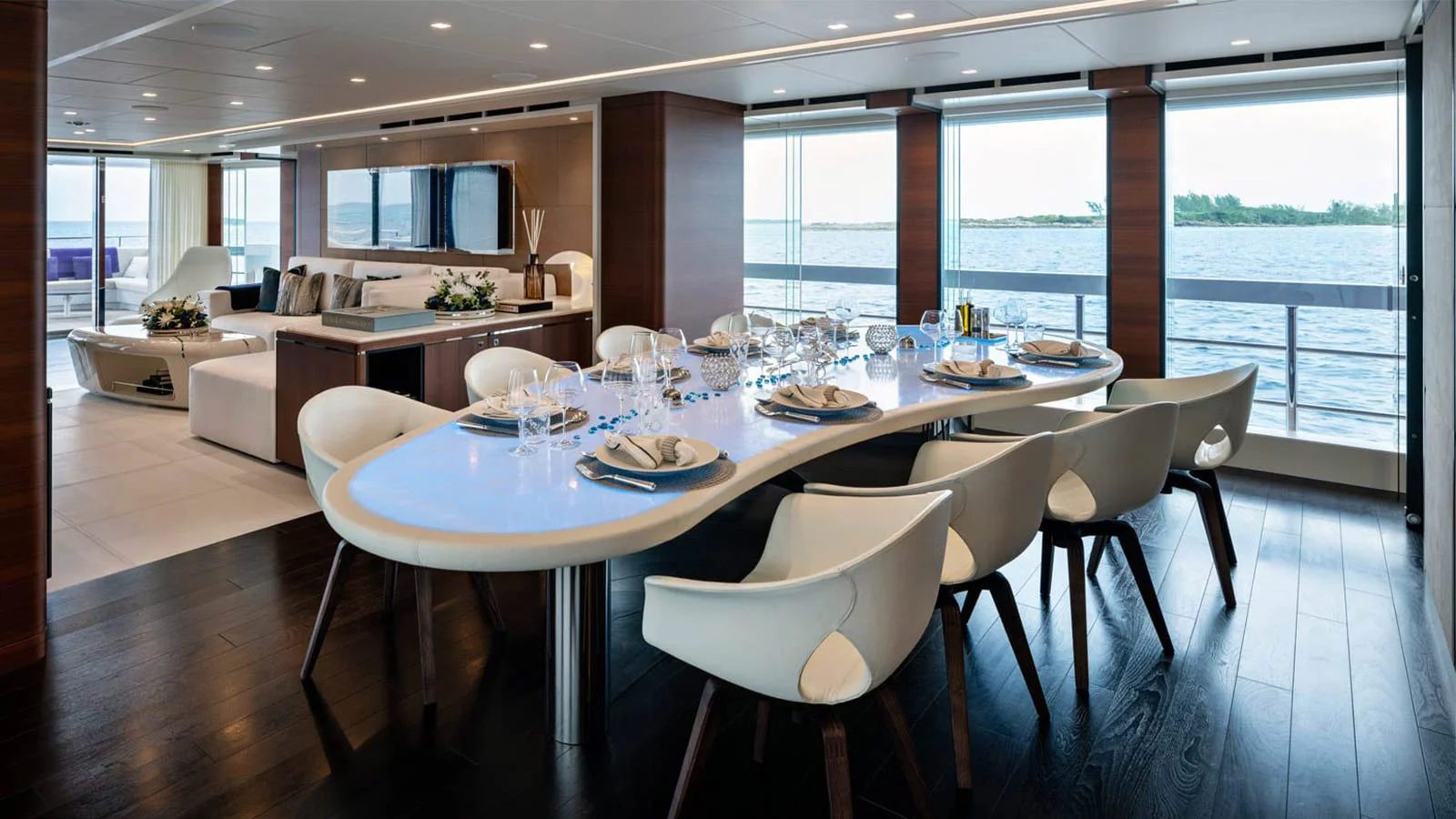 Dining area on the main deck