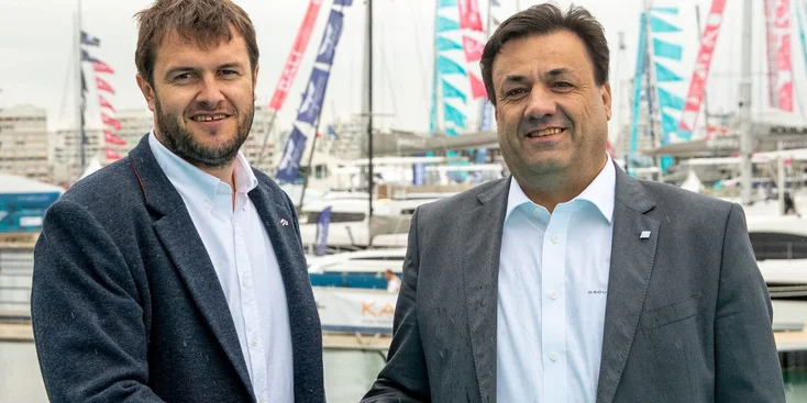 Mathieu Fountaine (Fountaine Pajot) and Bruno Thivoyon (Groupe Beneteau)