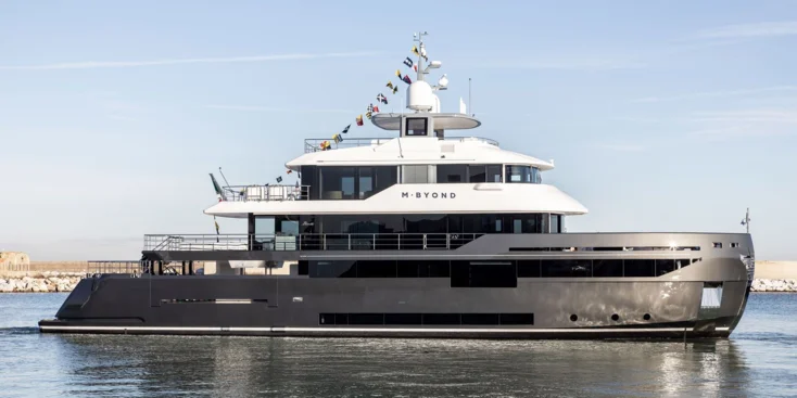 M.Byond will be available for charter. The yacht can accommodate 12 guests and a crew of seven