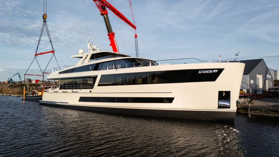 The 35.9-metre Jangada was designed for the French Riviera