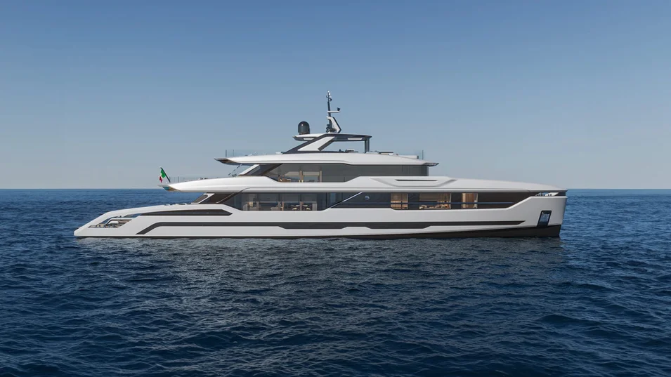 The DOM155's elegant exterior is owed to Stefano Vafiadis