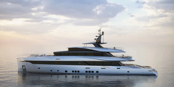 The exterior of the 45-metre NL45+ series is by Fulvio De Simoni Yacht Design