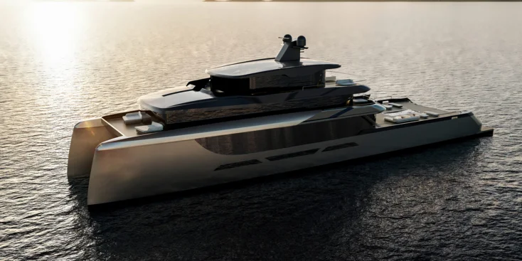 The Sunreef 65m Explorer's modern exterior shows its explorer capabilities clearly