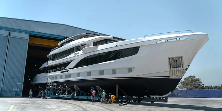 The Majesty 145 model is semi-custom, which allows her owners to adjust her to their individual needs