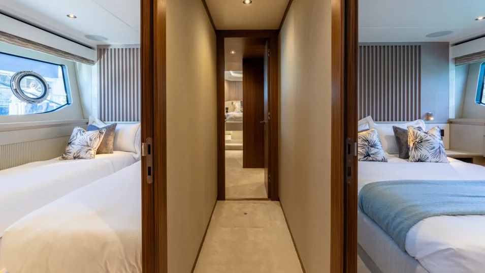 Sunseeker Ocean 156 guest cabins