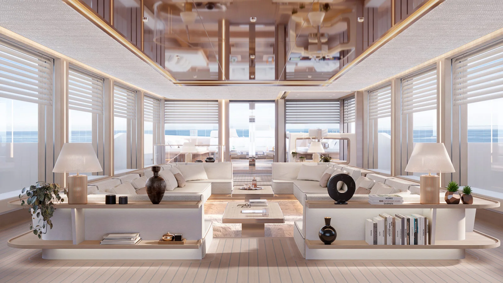 Основной салон на Alia Yachts Genie Blu