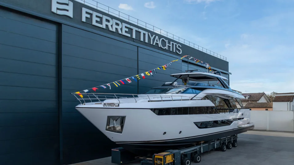 The exterior of the Ferretti Yachts 940 is owed to Filippo Salvetti