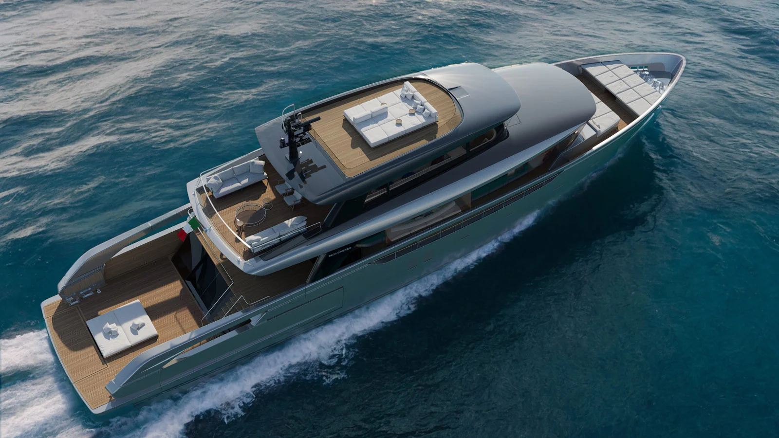 The Sanlorenzo SX120 will offer a sundeck, a beach club and other spacious exterior areas