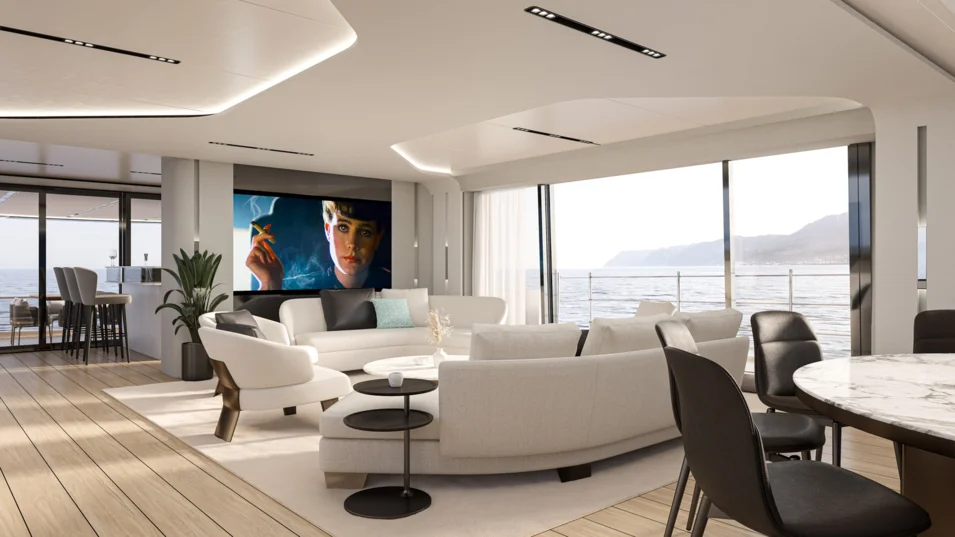 Гостиная в основном салоне  ISA Viper 130