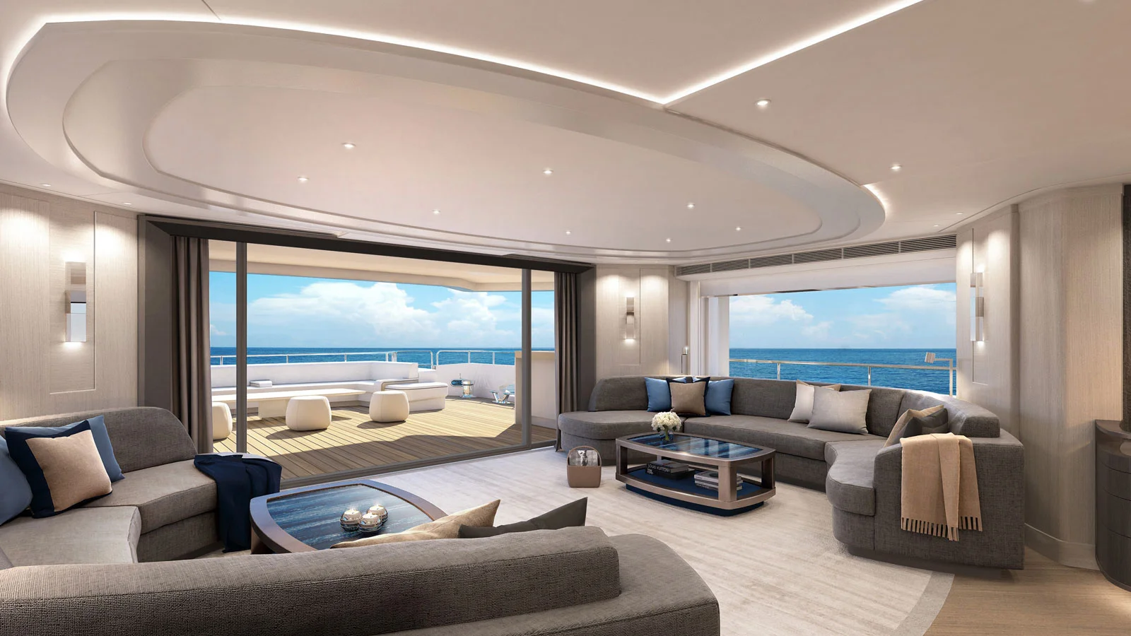 Lounge area on the main deck