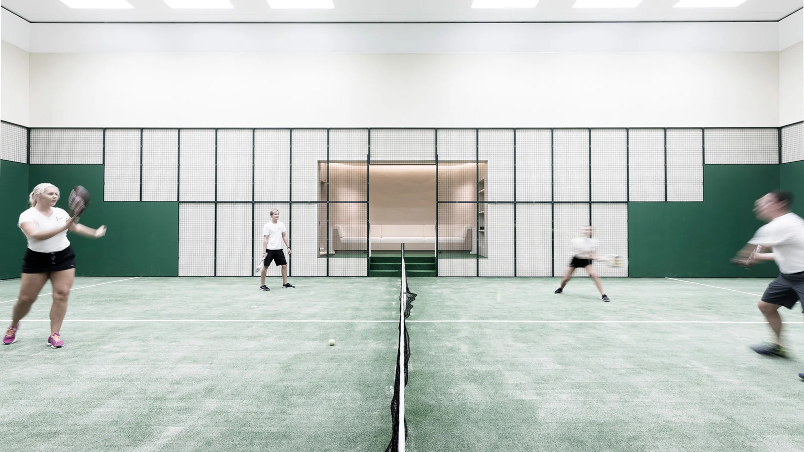 Padel tennis court on board the Aviva superyacht