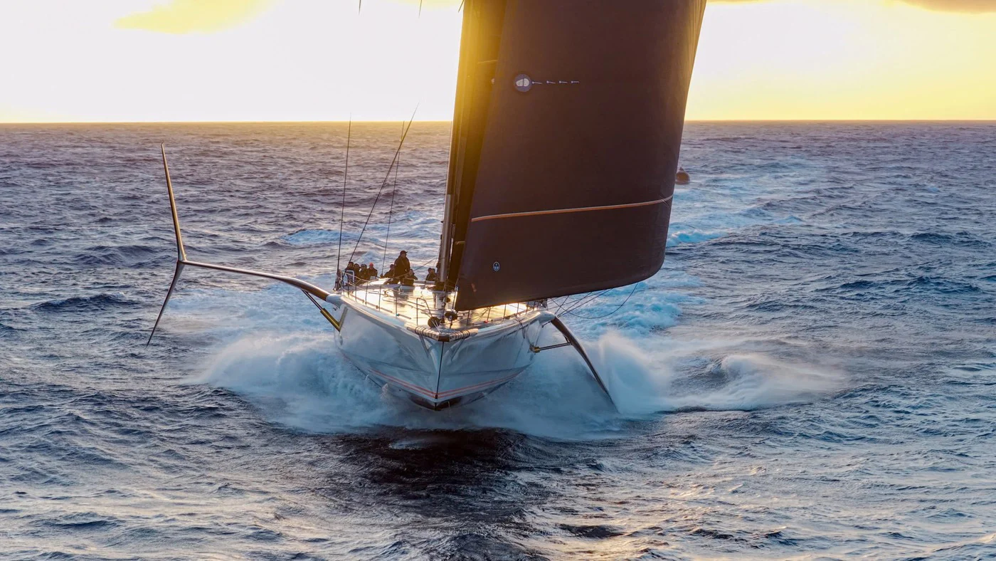 Baltic 111 Raven on her way to the new record in 2026 RORC Transatlantic Race