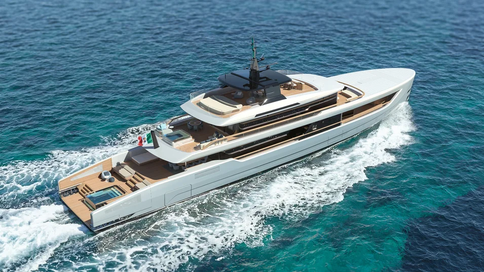 With twin MAN egines of 1,400 kW each, the ISA Timeless 52 will have a top speed of 15 knots