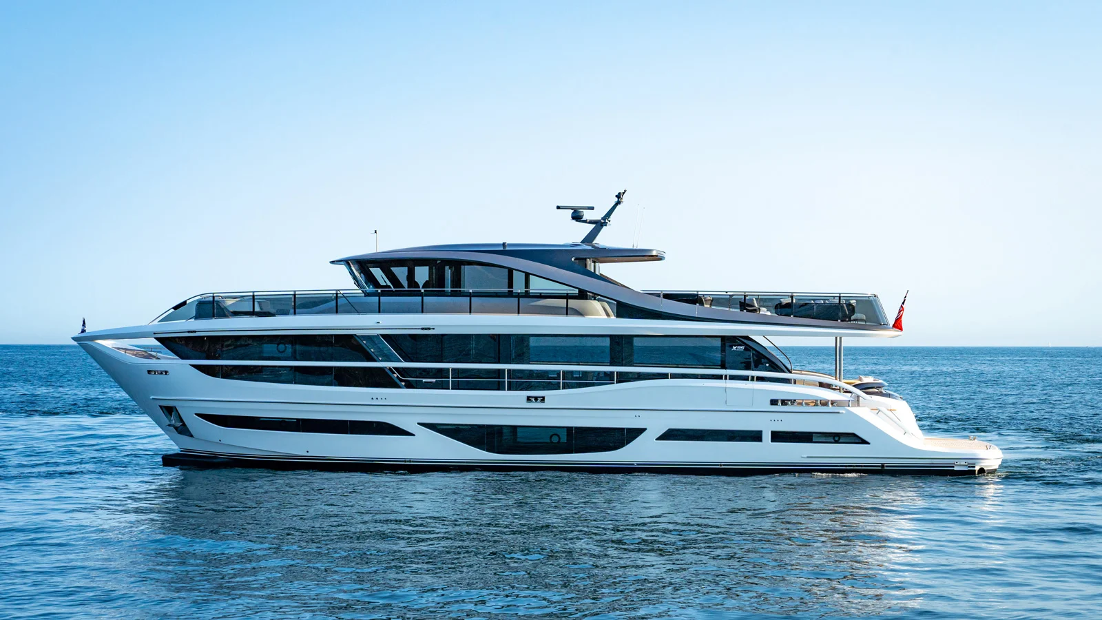 Princess X95 crossover yacht with a "Super Flybridge"