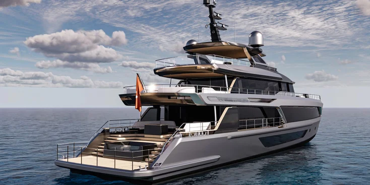 The 40-metre Ocean Alexander 40P model will become the flagship of the Puro series