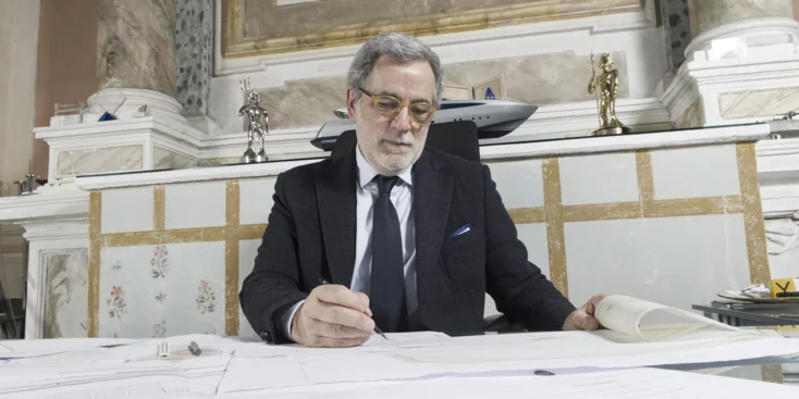 Tommaso Spadolini in his studio