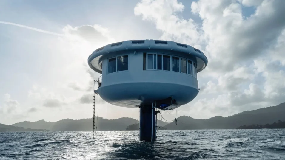 Above-water part of the SeaPod Alpha Deep, where Rüdiger Koch set his 120-day record for the time spent living underwater