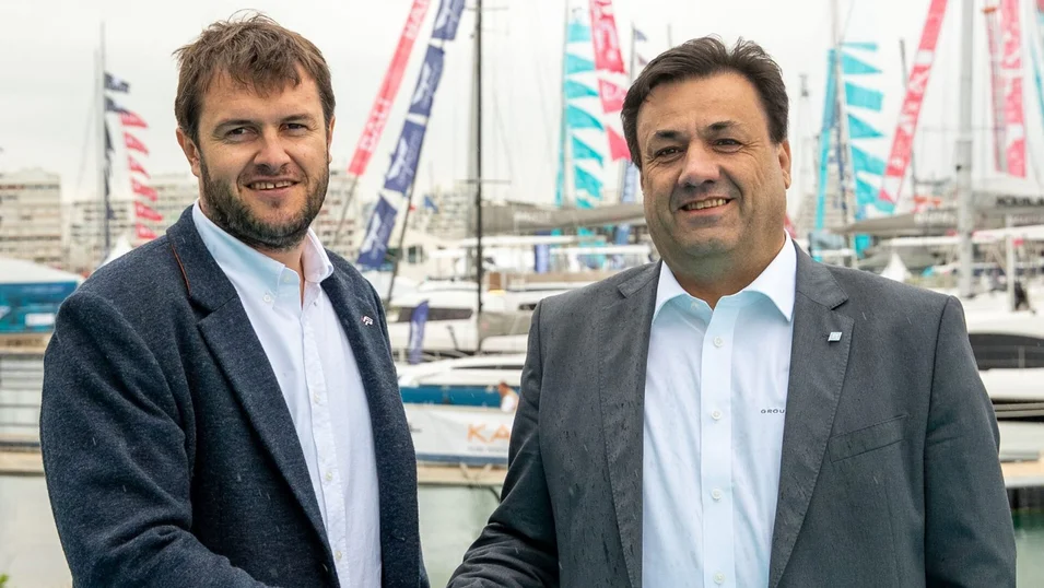 Mathieu Fountaine (Fountaine Pajot) and Bruno Thivoyon (Groupe Beneteau)