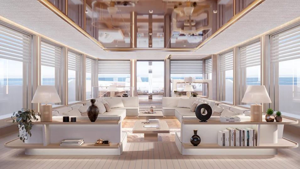 Основной салон на Alia Yachts Genie Blu