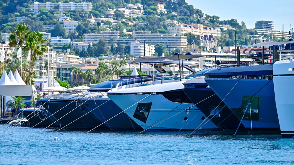 Superyacht area at the Cannes Yachting Festival 2024