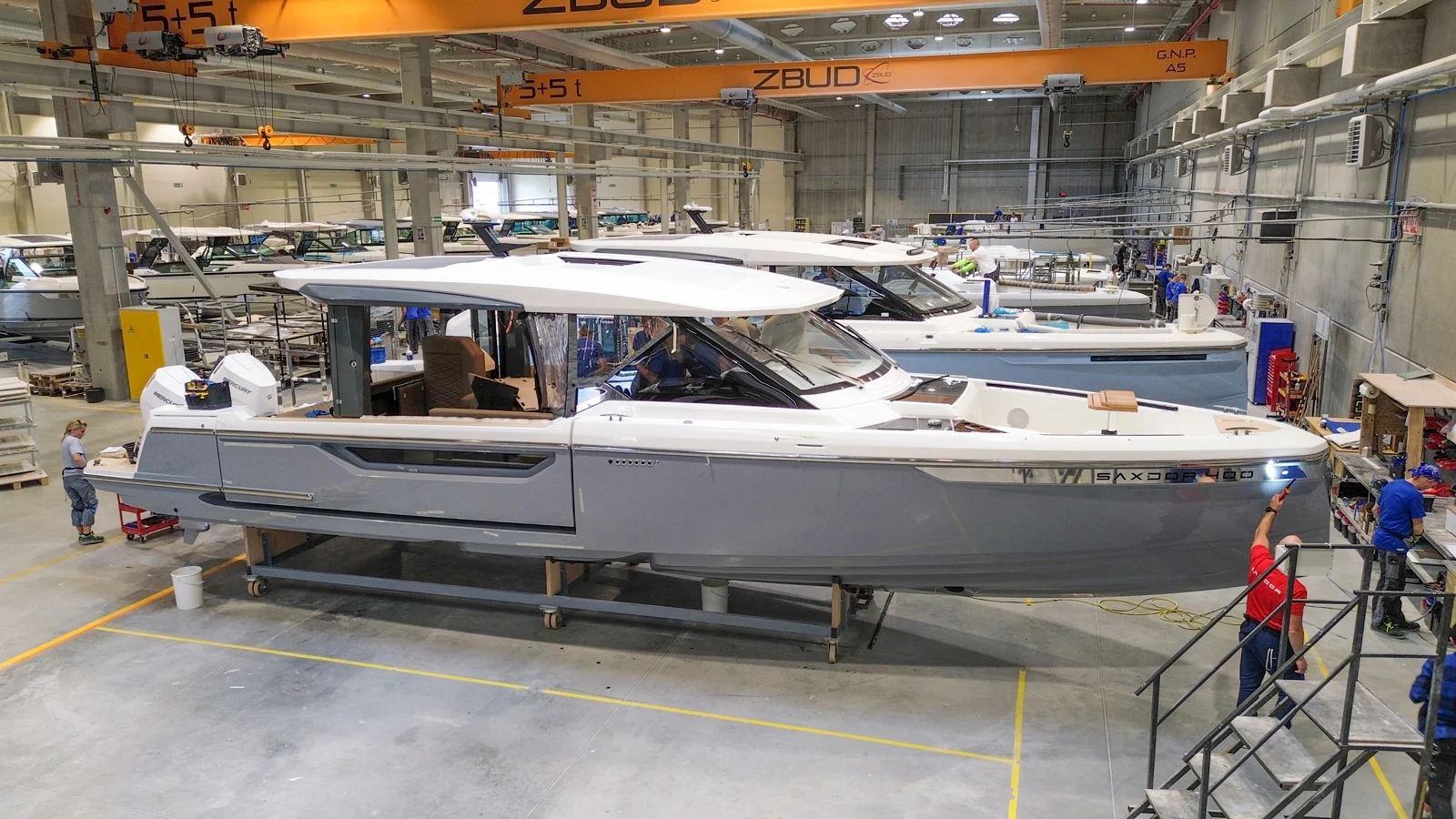 Saxdor 400 in build at Saxdor Yachts yard