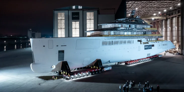 With a length of 80 m and a beam of 13.8 m, Project Y729's internal volume is 2,600 GT