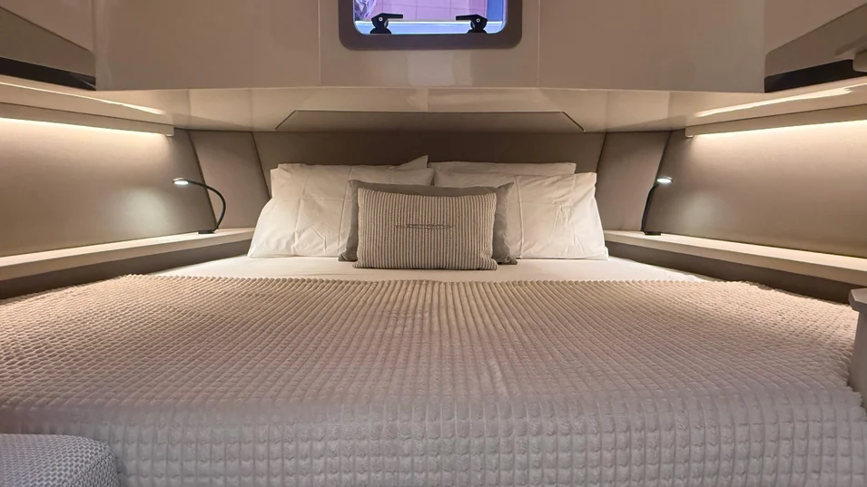 Double cabin on board the Technohull Alpha 45