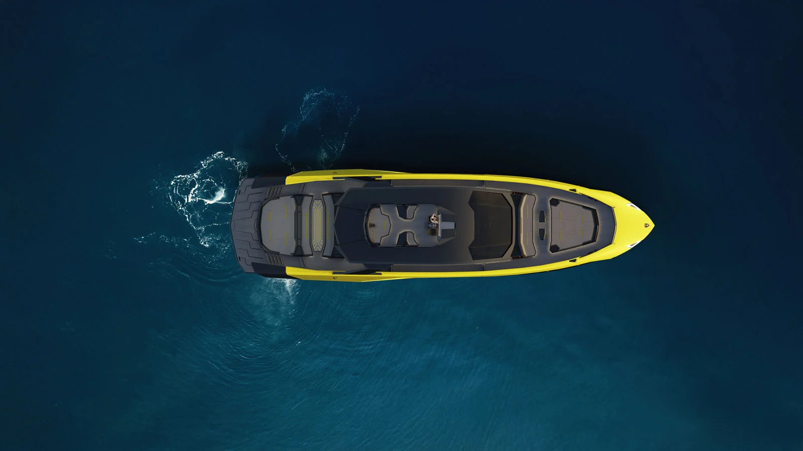 The Lamborghini 101's length of the aluminium hull is 30.8 m