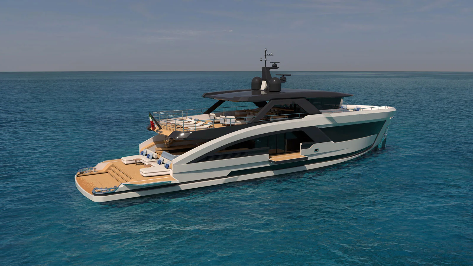 The Seamore 34's exterior design is owed to Hydro Tec studio