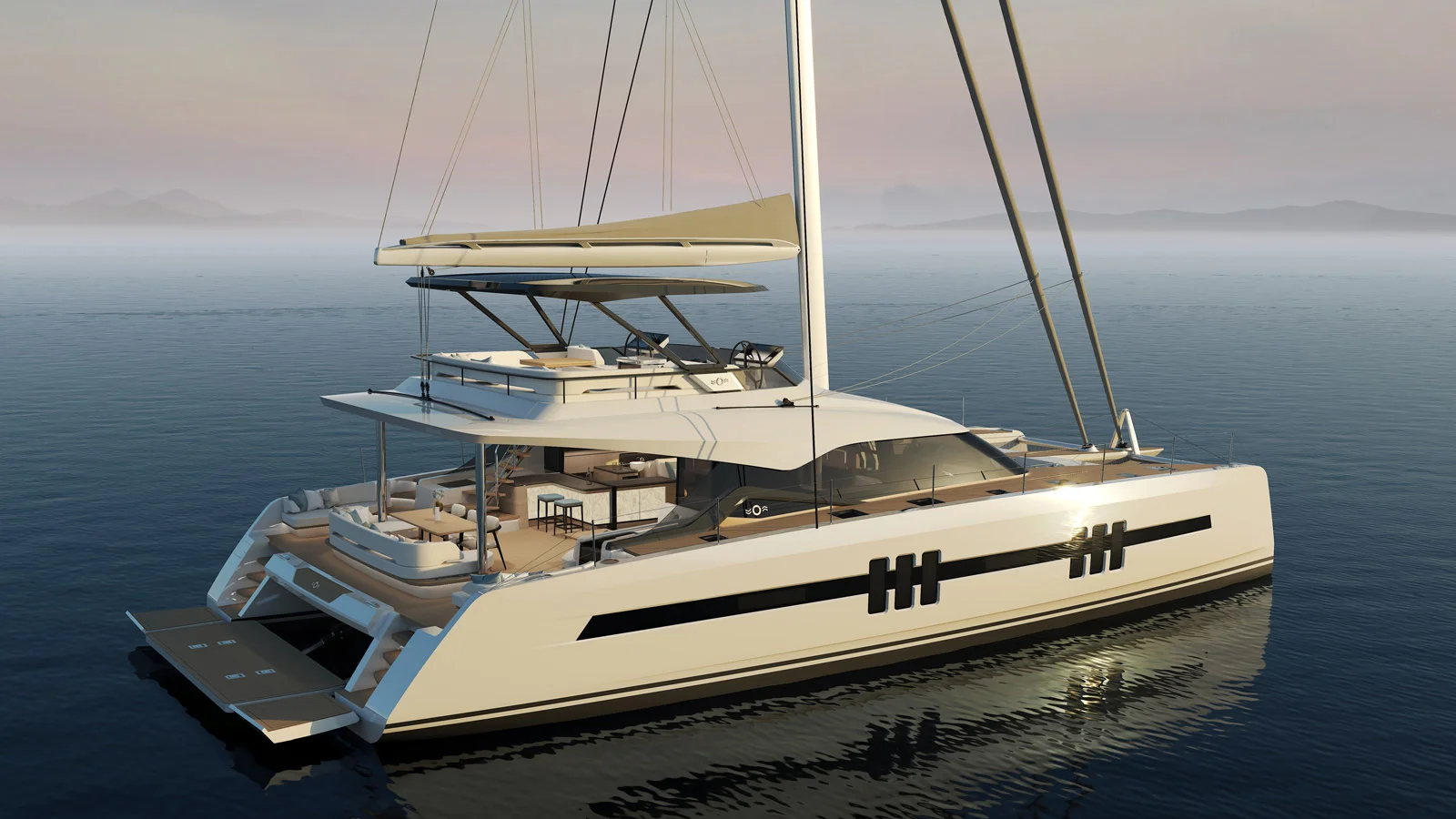 Длина Oyster C60 составляет 19.42 м, а ширина – 9.35 м