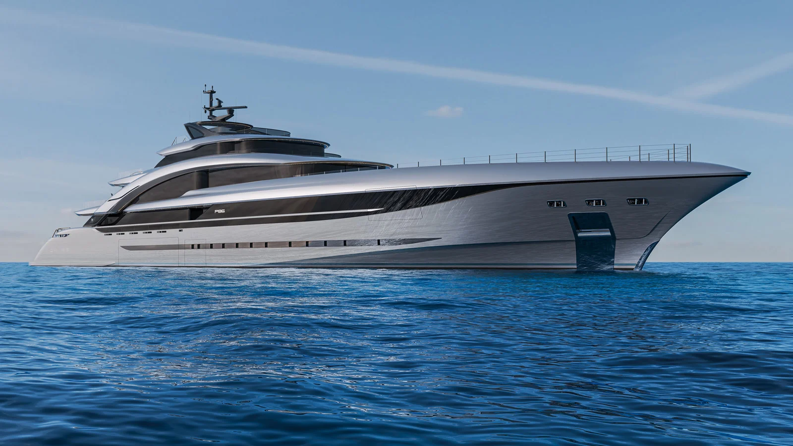 The Poseidon 86's powerful bow section is a contemporary take on classic yacht shapes