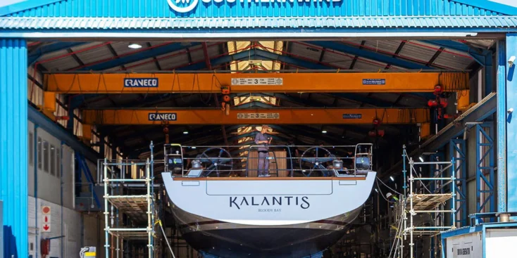 На верфи Southern Wind готовят к спуску на воду парусную суперъяхту Kalantis