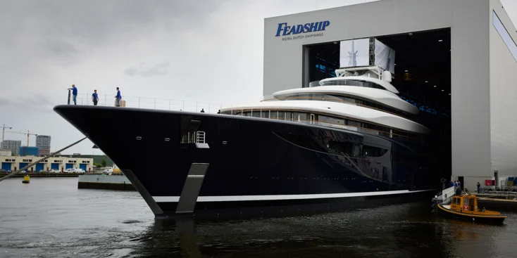 Feadship Project 821 is the world's first hydrogen fuel-cell superyacht