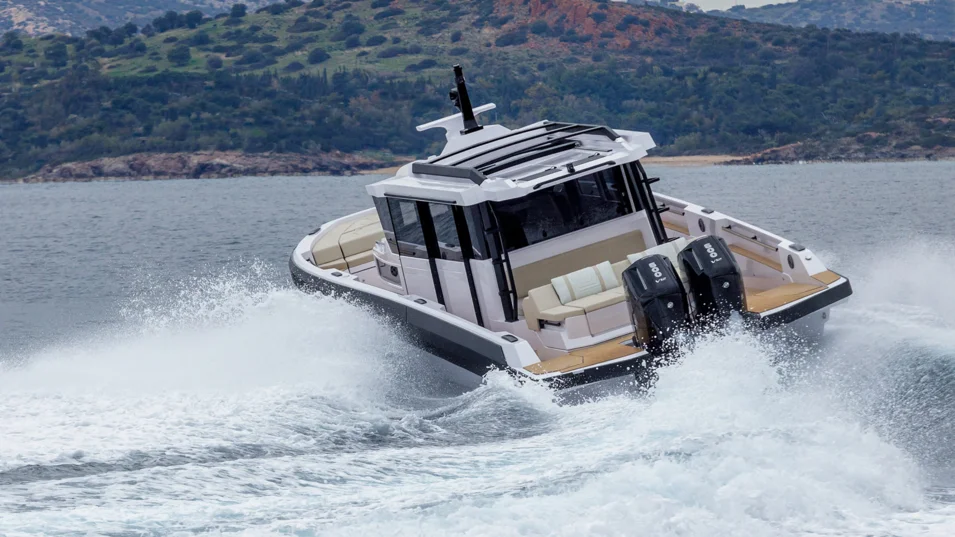 The Technohull XPD 46's provisional top speed is about 60 knots