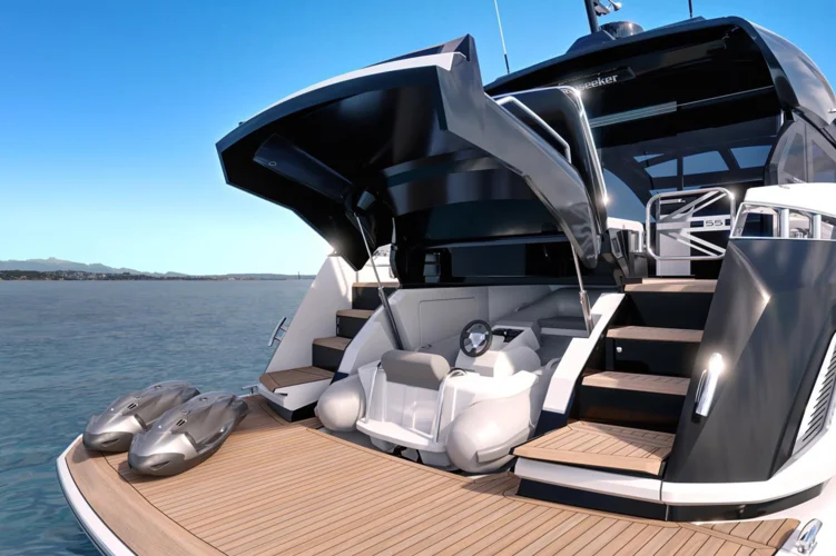 The yacht has a garage for a 3.3-meter tender