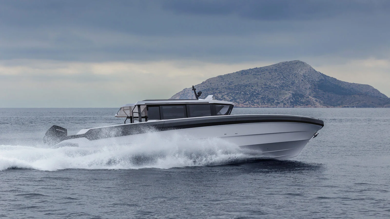 The Technohull XPD 46 is the first model in the Expedition Series of all-weather motor boats