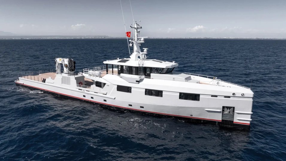 Support vessel christened Emotional is the third unit in Damen Yacht Support 53 series
