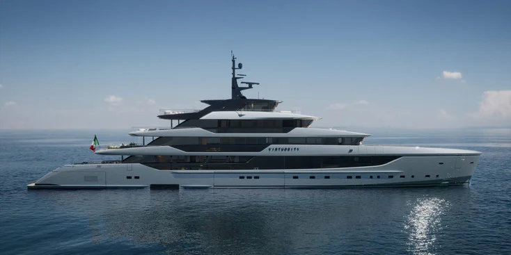 Гармоничный и элегантный экстерьер Sanlorenzo 74Steel Virtuosity – заслуга студии Zuccon International Project