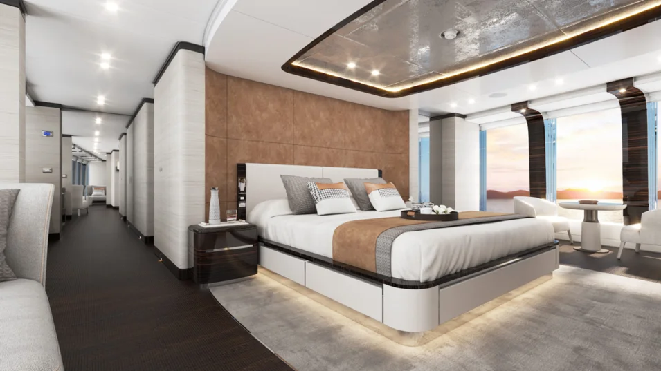 Апартаменты владельца на главной палубе Heesen Orion