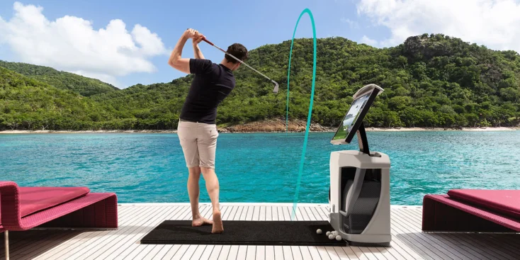 SeaDrive CX is the world’s first portable superyacht golf simulator